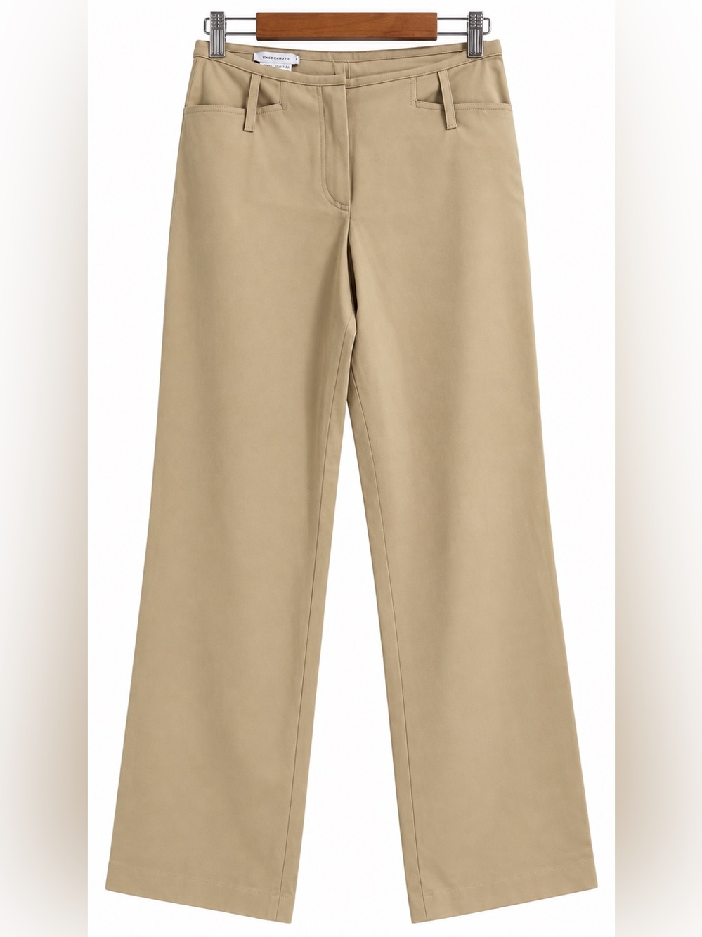 Vintage René Lezard Wide Leg Cotton Trousers Sand Beige Size 38 Germany